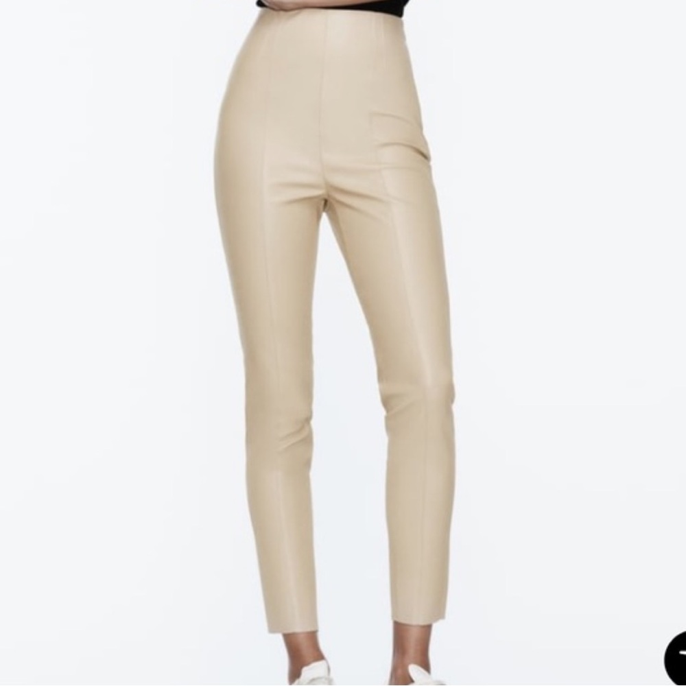 Zara skinny leather pants